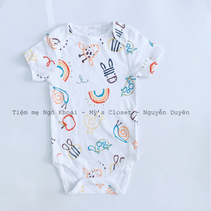 [MD154] NEX Body suit hai dây, ngắn tay xuất xịn cho bé