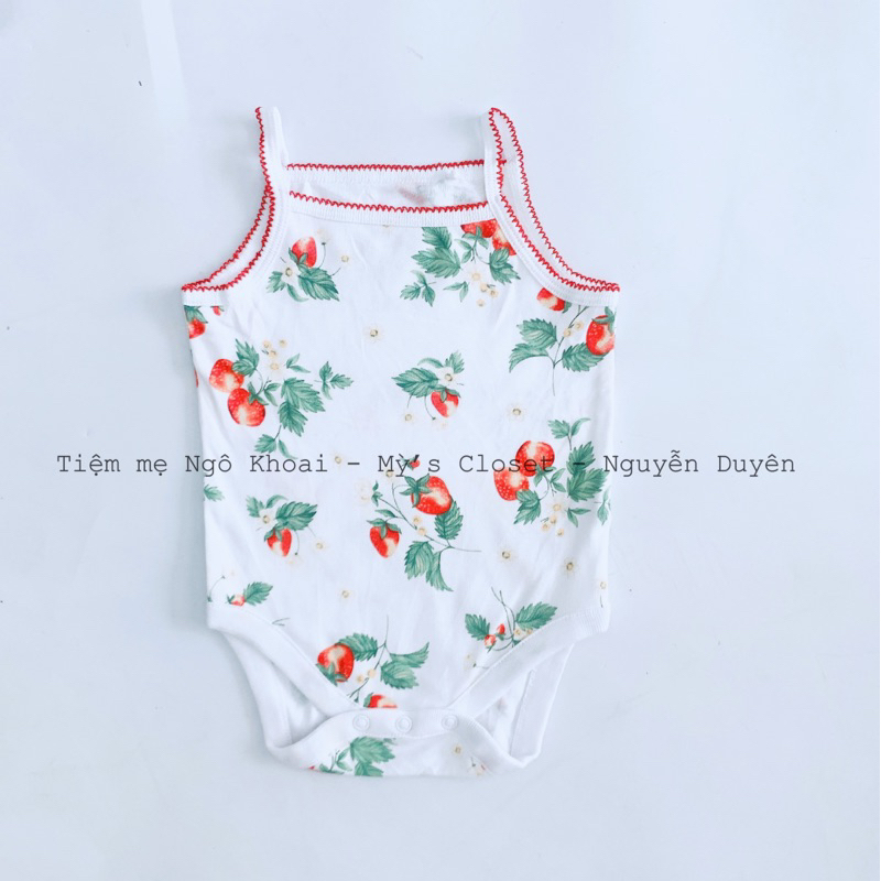 [MD154] NEX Body suit hai dây, ngắn tay xuất xịn cho bé