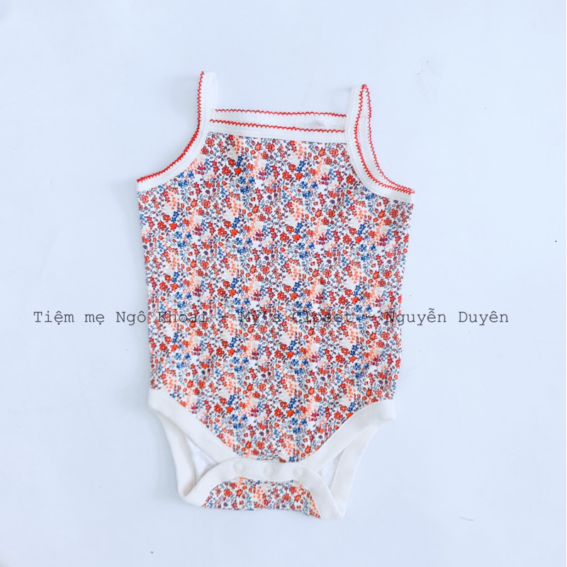 [MD154] NEX Body suit hai dây, ngắn tay xuất xịn cho bé