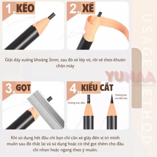 [Y277] Chì xé kẻ mày WODWOD - Eyebrow Pencil - Sắc nét chuyên dùng cho Makeup trang điểm