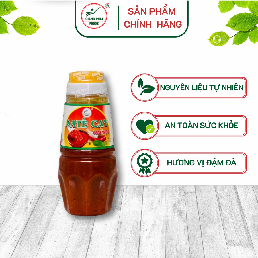 Sa tế cay Wai Wai hủ 100g Khang Phát Foods, sa tế ăn phở, tẩm ướp thức ăn