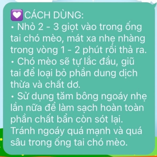 Dung Dịch Nhỏ Tai, Vệ Sinh Tai, Khử Mùi Hôi Cho Chó Mèo