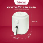 Nồi chiên không dầu 3.2L Nhập Khẩu Fujihome A3, Nồi chiên cơ mini 3 Lít công suất 1300W chống dính tự ngắt tặng kèm gắp — ảnh 6