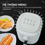 Nồi chiên không dầu 3.2L Nhập Khẩu Fujihome A3, Nồi chiên cơ mini 3 Lít công suất 1300W chống dính tự ngắt tặng kèm gắp — ảnh 8