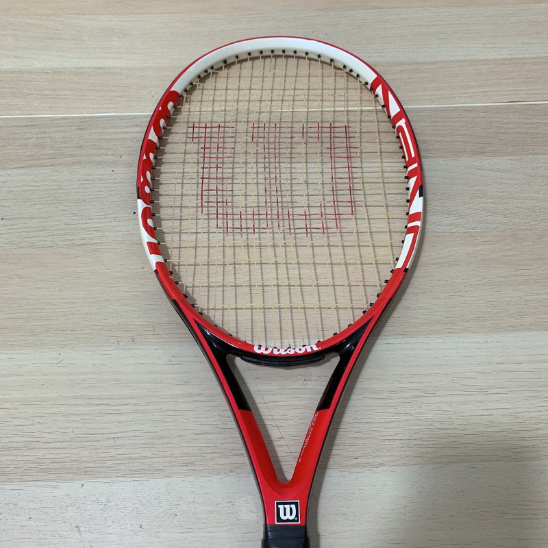 Raquette Wilson Nano Carbon Pro Elite 110 - Tête 110, Grip L2 - Rouge/blanc/noir