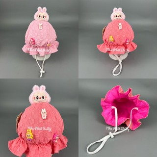 [ 0 - 12 THÁNG ] MŨ VÀNH VẢI MỀM LABUBU - GẤU DÂU VẢI NHÚN CHO BÉ GÁI