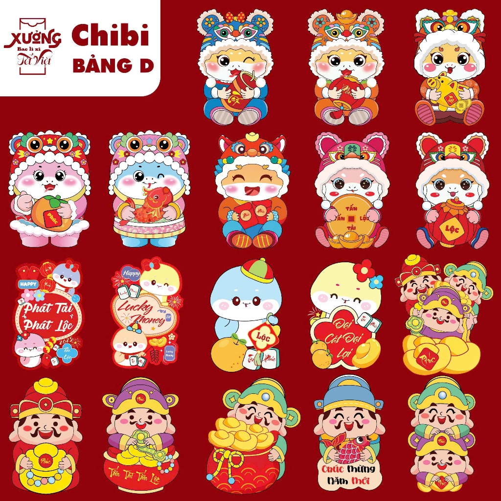 Bao Lì Xì ChiBi Mẫu Mới Hottrend 2026  Ngựa Cute Giấy Bìa Cứng Bóng Phản Quang Chibi Đa Dạng Mẫu - Đồ Chơi Cho Bé PUKAPI