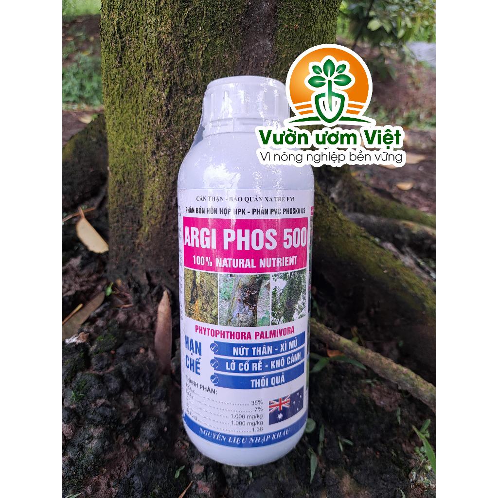 Phân bón Agri Fos 500 - trị thối thân, xì mủ, thối rễ, lở cổ rễ, thối trái dưỡng rễ khỏe mạnh - 1Lít