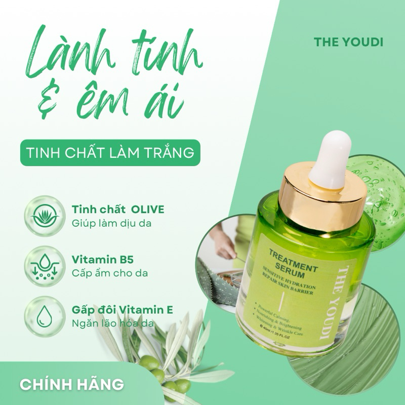YOUDI Serum Dưỡng Trắng Mờ  Sạm Gấp Đôi Niacinamide B3 + Alpha Arbutin + Vitamin C Dưỡng Ẩm  40ml