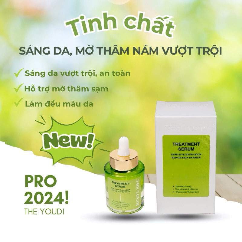 YOUDI Serum Dưỡng Trắng Mờ  Sạm Gấp Đôi Niacinamide B3 + Alpha Arbutin + Vitamin C Dưỡng Ẩm  40ml