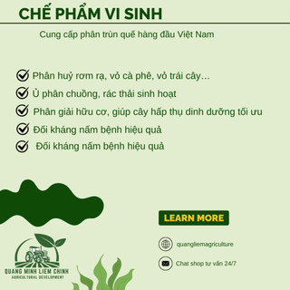 Chế Phẩm Vi Sinh TRICHODERMA SFARM, Nấm đối kháng Trichoderma Plus Humic - Gói 1KG ú phân chuồng rác