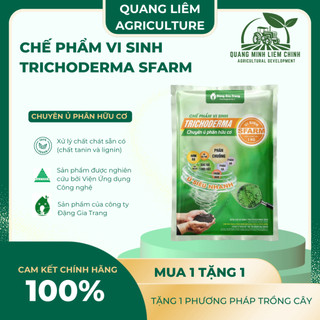 Chế Phẩm Vi Sinh TRICHODERMA SFARM, Nấm đối kháng Trichoderma Plus Humic - Gói 1KG ú phân chuồng rác