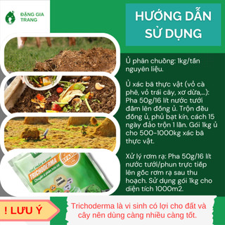 Chế Phẩm Vi Sinh TRICHODERMA SFARM, Nấm đối kháng Trichoderma Plus Humic - Gói 1KG ú phân chuồng rác