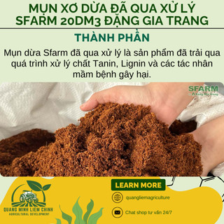 Mụn Dừa, Mụn Xơ Dừa Đã Qua Xử Lý SFARM 20dm3 Đặng Gia Trang - Mụn Dừa Trồng Cây