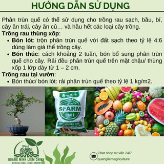 Phân Trùn Quế - Phân Bón Hữu Cơ SFARM PB01 Bọc 5KG Đặng Gia Trang - Đã Xử Lý, An Toàn, Dinh Dưỡng