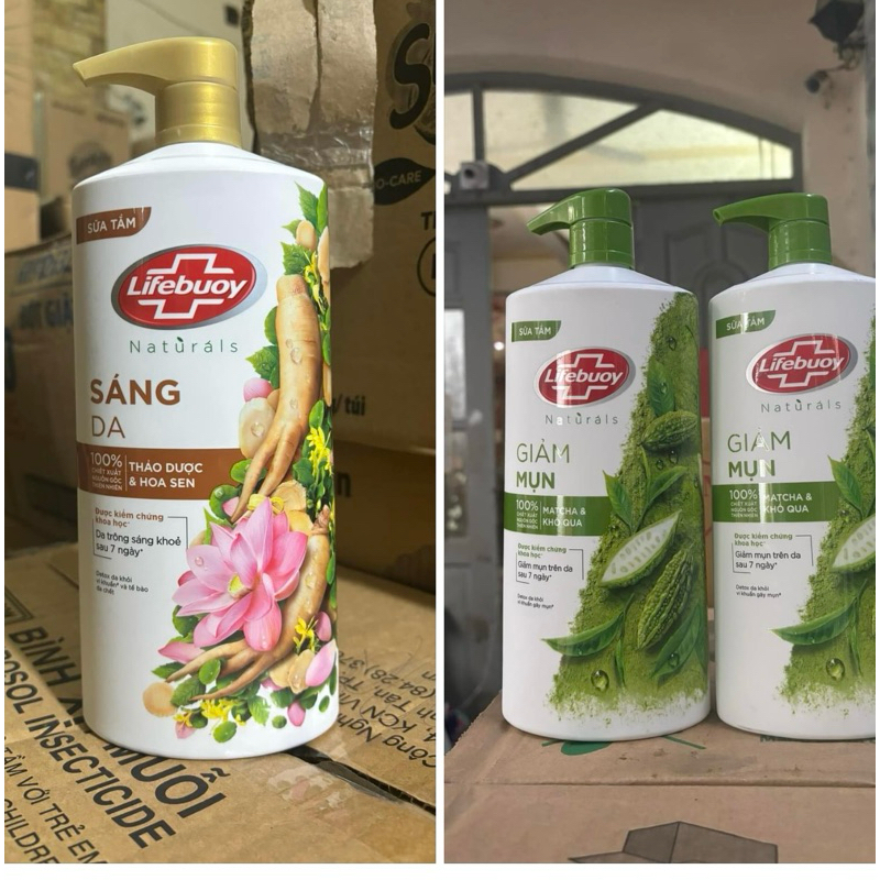Sữa tắm Lifebuoy Chăm đủ màu chai 800gr