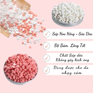 COMBO NỒI MINI+100G Sáp wax lông nóng sữa dừa cao cấp lyihome, sáp bám lông tốt dẻo và có mùi thơm
