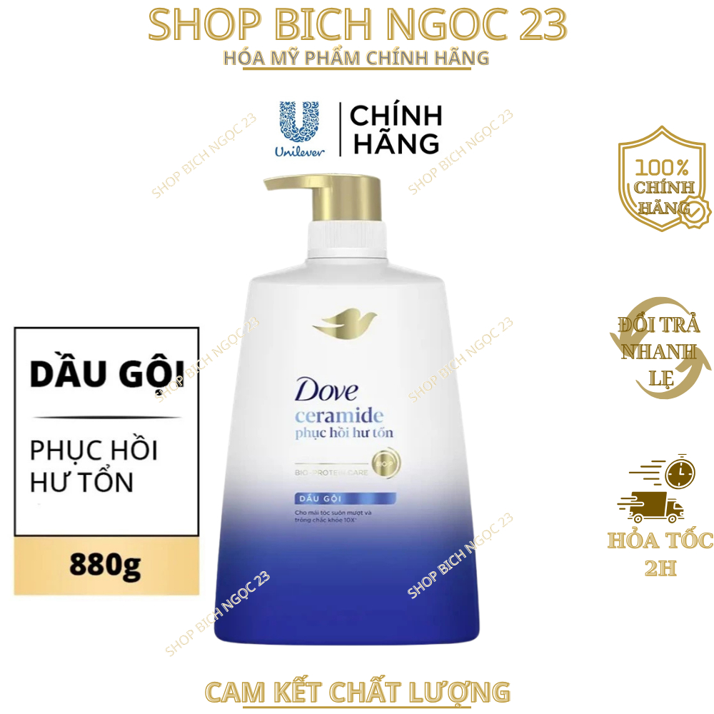 Dầu gội Dove Phục Hồi Hư Tổn , Ngăn Gãy Rụng Tóc 880g