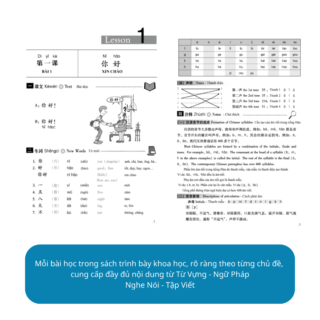 Ảnh Sách Giáo Trình Hán Ngữ 1 Tập 1 Quyển Thượng Phiên Bản Mới - Mcbooks 3