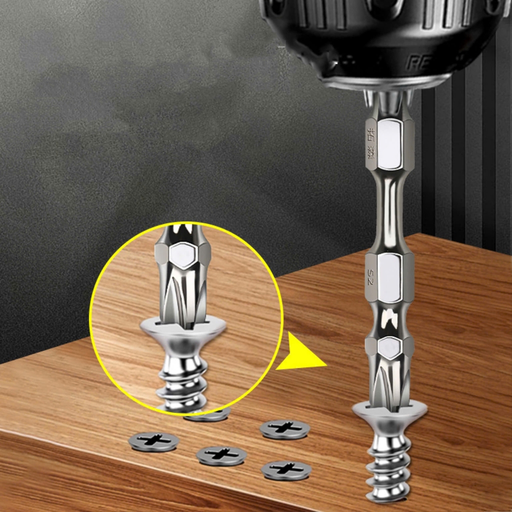 Mũi Vít PH2 Tuosen Siêu Bền , Mũi Bắt Vít 2 Đầu 4 Cạnh Bake Nam Châm Từ Siêu Cứng, Chống Gỉ, Chống Tòe, Độ Bền Cao