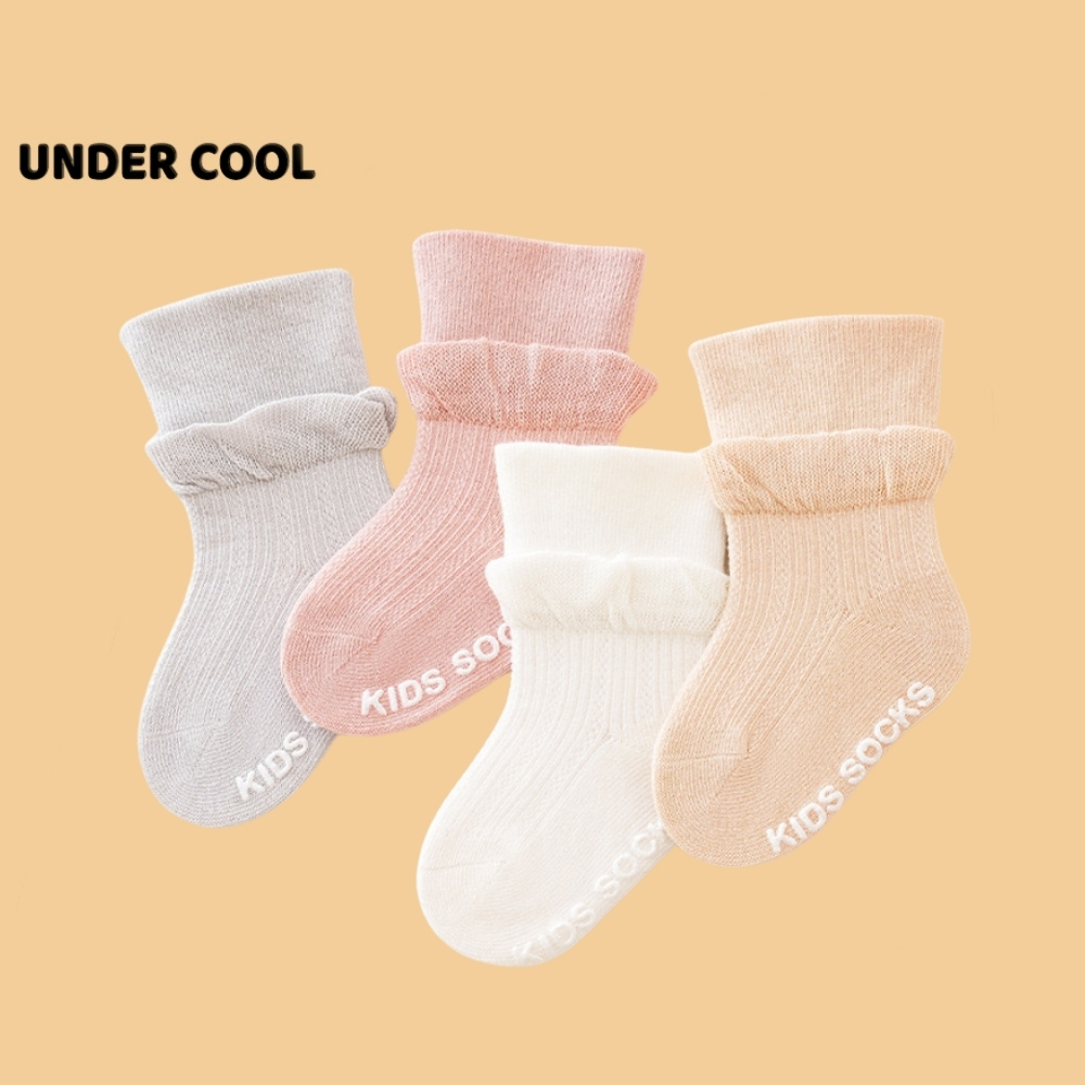 Set 5 Đôi Tất Vớ Trẻ em UNDERCOOL Cổ Bèo Nhún Mềm Mại Thoáng Khí Đáng Yêu Phù Hợp Bé 0-3 Tuổi TC72