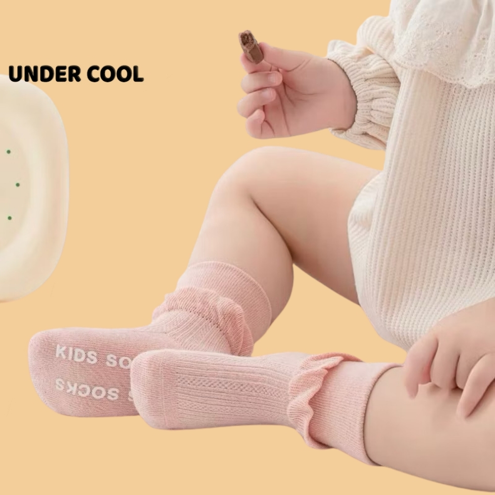 Set 5 Đôi Tất Vớ Trẻ em UNDERCOOL Cổ Bèo Nhún Mềm Mại Thoáng Khí Đáng Yêu Phù Hợp Bé 0-3 Tuổi TC72
