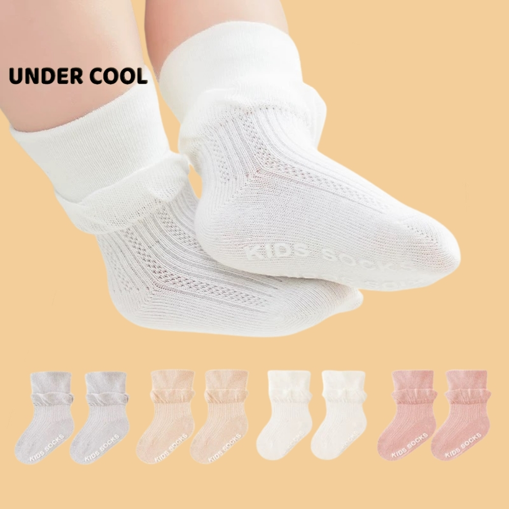 Set 5 Đôi Tất Vớ Trẻ em UNDERCOOL Cổ Bèo Nhún Mềm Mại Thoáng Khí Đáng Yêu Phù Hợp Bé 0-3 Tuổi TC72
