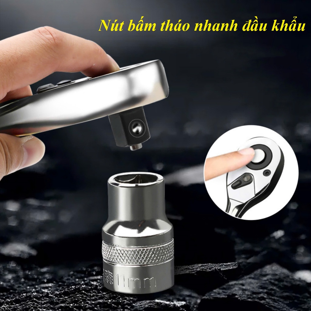Tay Vặn Khẩu Đảo Chiều, Cần Xiết Lực Tự Động Tuosen Đầu 1/4 3/8 1/2inch