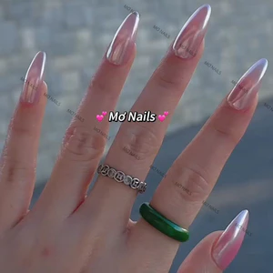 Nail Box Thiết Kế Trơn tráng gương hồng thạch M96 Nhà Mơ Nails