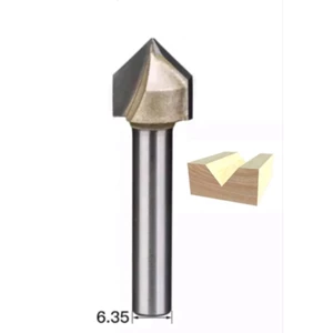Mũi phay gỗ chữ V 10 ly chân 6