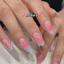 Nail Box Thiết Kế Ombre lòng đào viền móng xanh baby M97 Nhà Mơ Nails