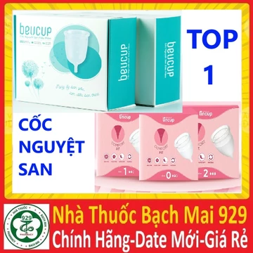 Combo Cốc nguyệt san Beucup/Lincup - Tặng kèm cốc tiệt trùng (bonus BEBU)