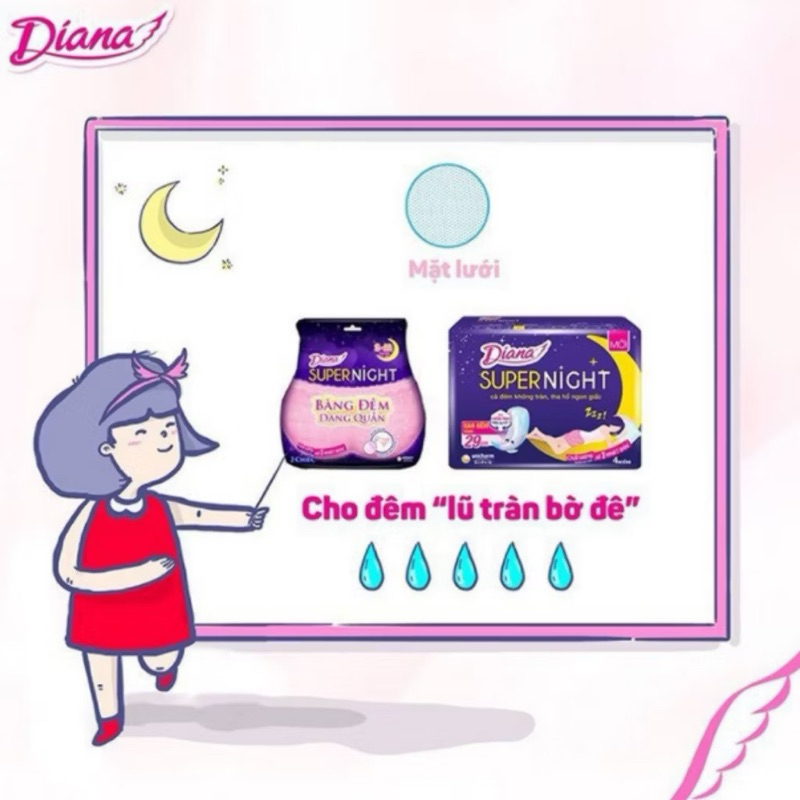 [MỚI] Combo 2 băng vệ sinh quần Diana Sensi chống tràn 360 size M-L (12 miếng/gói)18Mieng/ goi