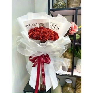 Bó hoa nhũ kim tuyến 20 bông, 25 bông siêu to giá rẻ làm quà tặng sinh nhật, 14/2, 8/3, 20/10, 20/11