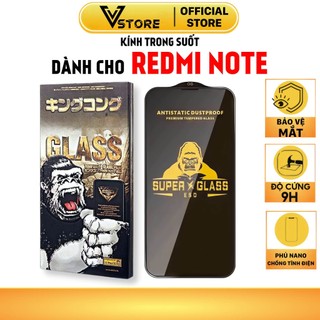 Kính cường lực redmi note 11 12 13 11e 11se 11s 11t 12t 12r 12s 13r 4g 5g pro turbo plus dành cho xiaomi Vstore