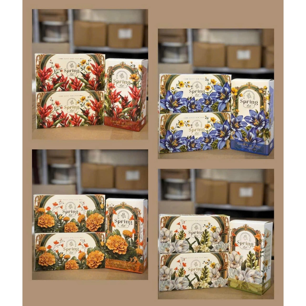 Vỏ trà Spring Tea - 2025 mẫu mới hot làm giỏ quà Tết, kích thước ...