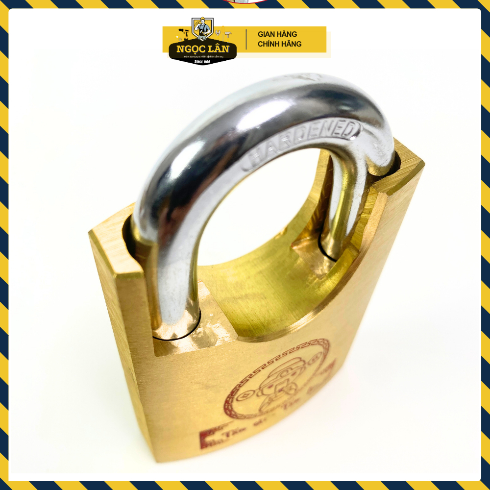 [An toàn] Khóa chống cắt 6cm KCL Thần tài, thân & ruột thau, thép hardened chống nước bền bỉ