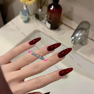 Nail Box Thiết Kế Trơn Thạch Đỏ Rịu Sang Trọng M104 Nhà Mơ Nails