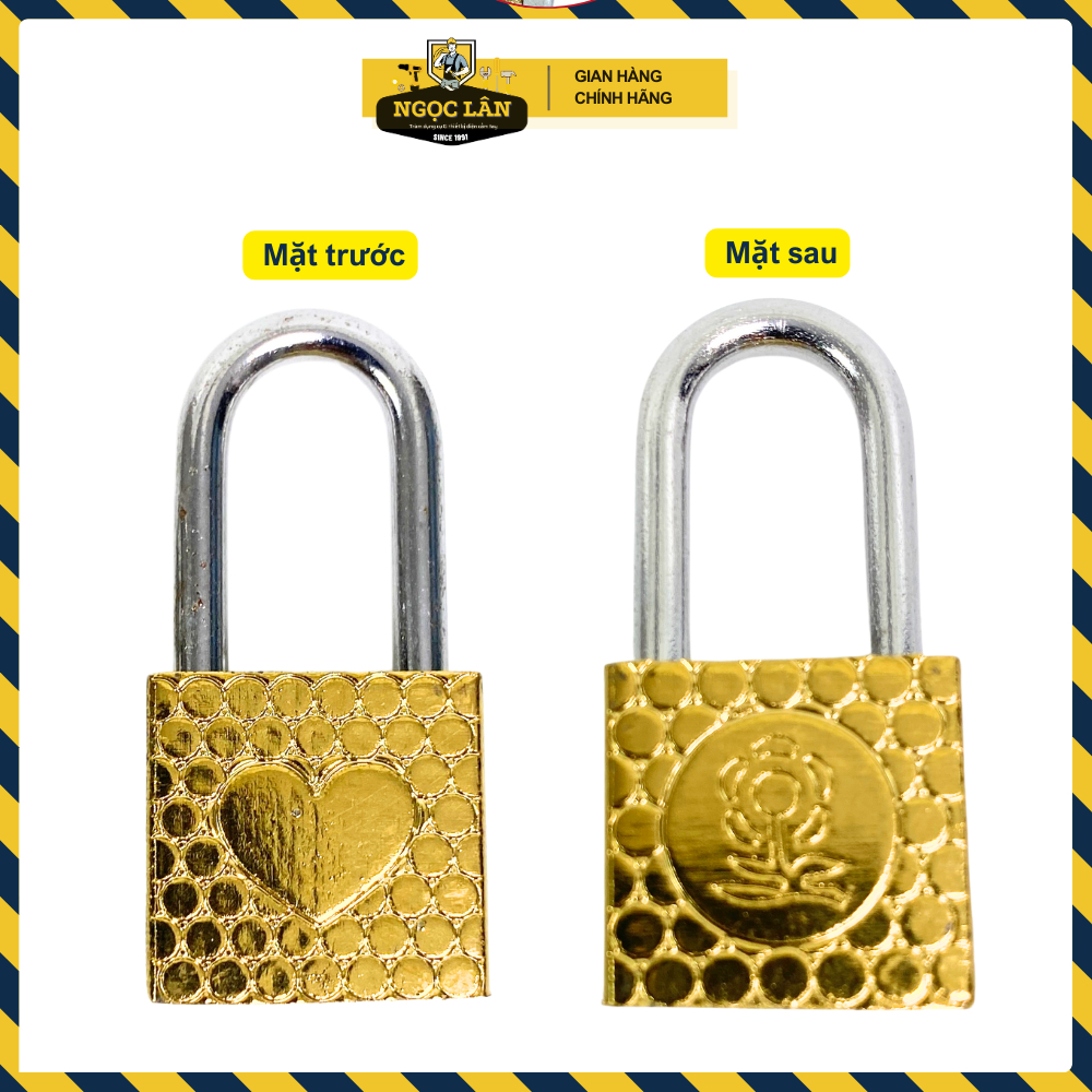 Ổ khóa mini 2 phân khóa vali, khóa tủ nhỏ 2 chìa Trái tim đẹp, phong cách