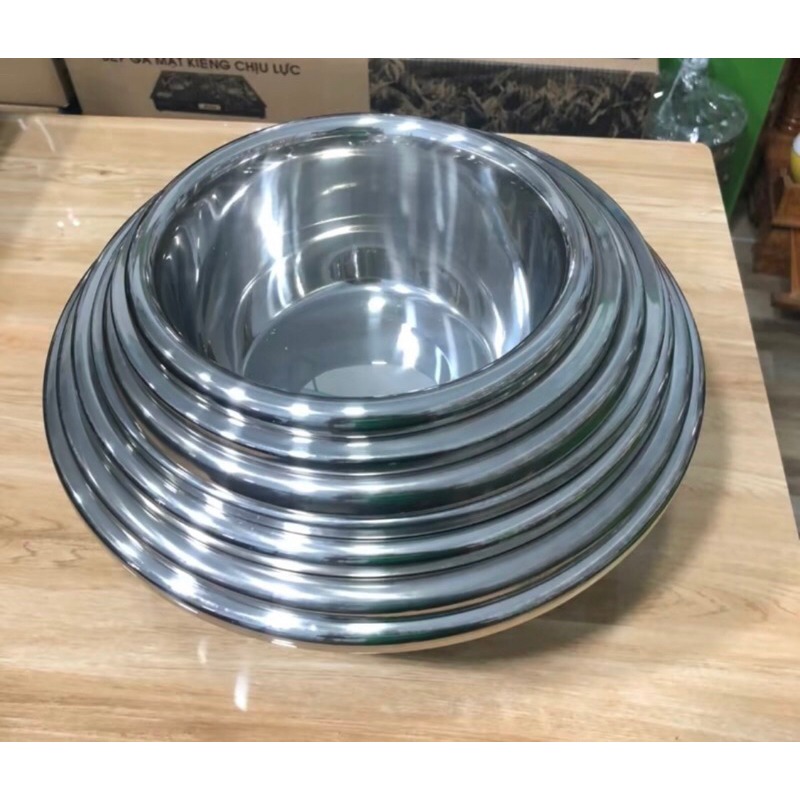 Bộ thau inox 7 món dày cao cấp | Shopee Việt Nam