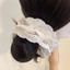 Scrunchies Dây cột tóc Phối Ren Hàn Quốc nhiều lớp cỡ lớn tone màu đơn giản basic
