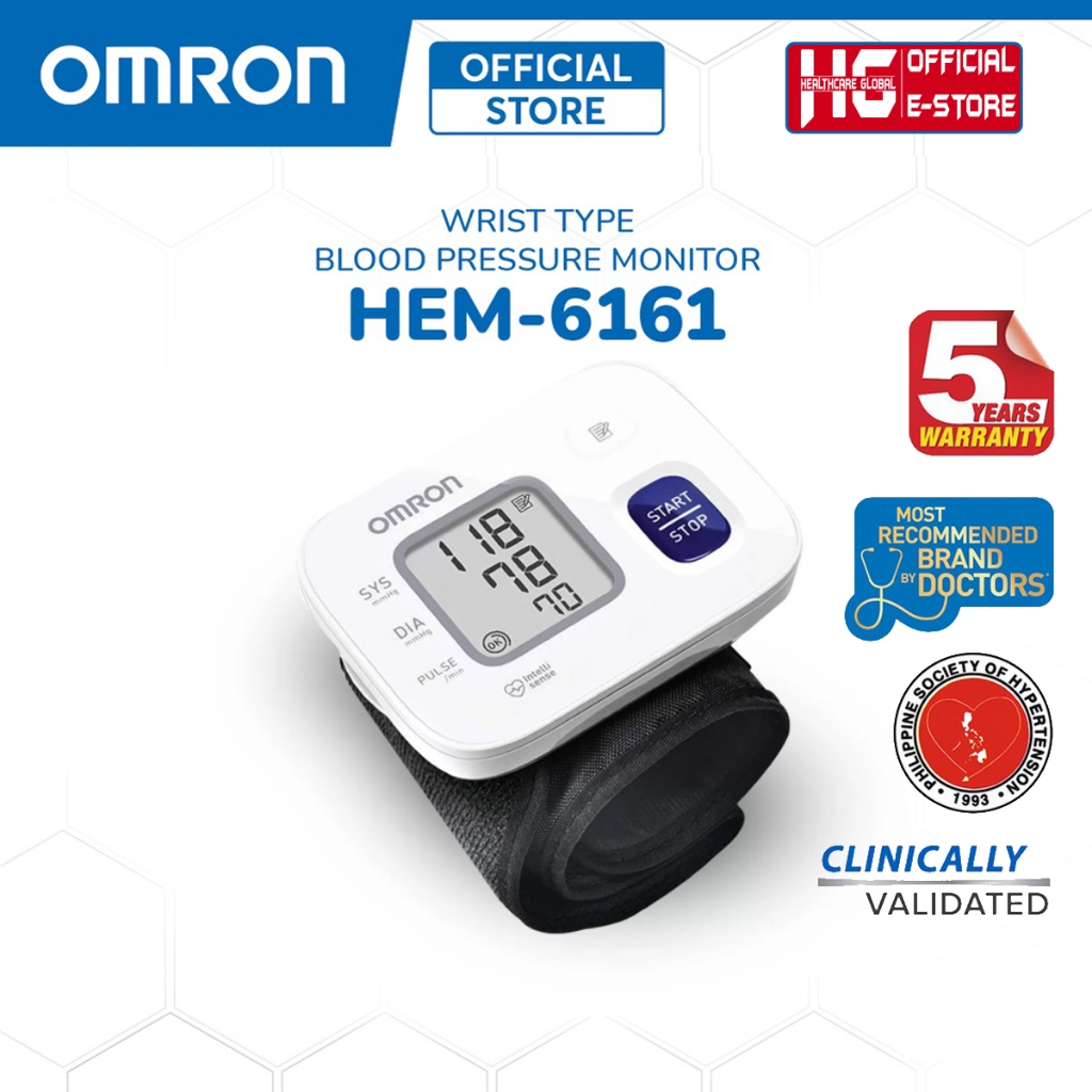Ảnh Máy Đo Huyết Áp Cổ Tay Omron HEM-6161 | Công Nghệ Đo Intellisense Mới Tự Động Hoàn Toàn , Cho Kết Quả Đo Chính Xác 1