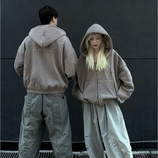 🔥Siêu Cấp 🔥Áo Khoác Hoodie Zip Form Boxy Chữ Dập Nổi NQ30FORUM Form Rộng Kiểu dáng Hàn Quốc Hotheels