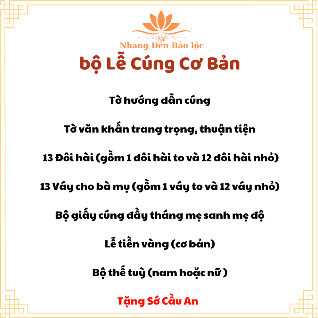 COMBO Đồ Cúng Mụ CHUẨN 2025 Hài Đẹp,Cúng Đầy Tháng,Thôi Nôi ,Cúng Căn, Bé Trai- Bé Gái Kèm Bài Khấn