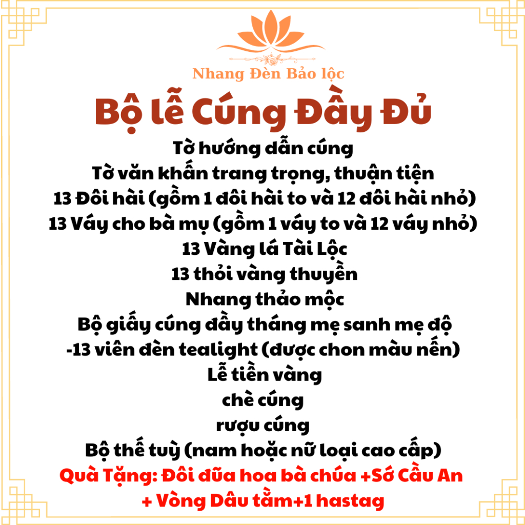 COMBO Đồ Cúng Mụ CHUẨN 2025 Hài Đẹp,Cúng Đầy Tháng,Thôi Nôi ,Cúng Căn, Bé Trai- Bé Gái Kèm Bài Khấn