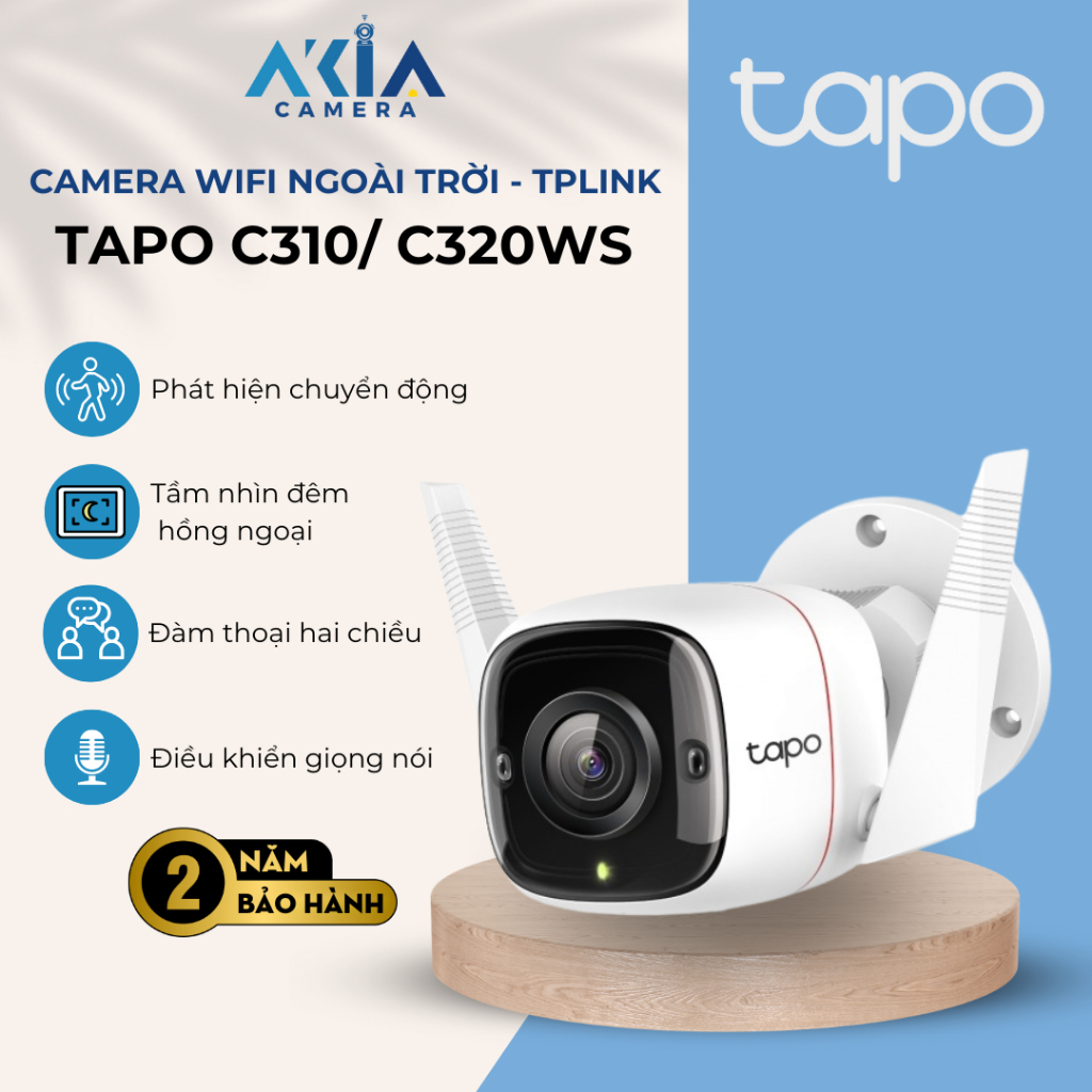 Camera wifi ngoài trời TP-Link Tapo C310/ C320WS/ C325WB, điều khiển ...