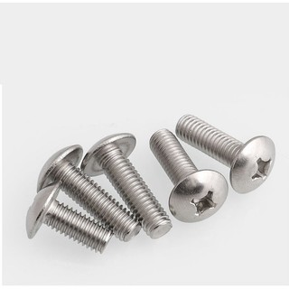 (INOX201) 50 cái M3, M4, M5 vít pake đầu dù thân bulong inox201