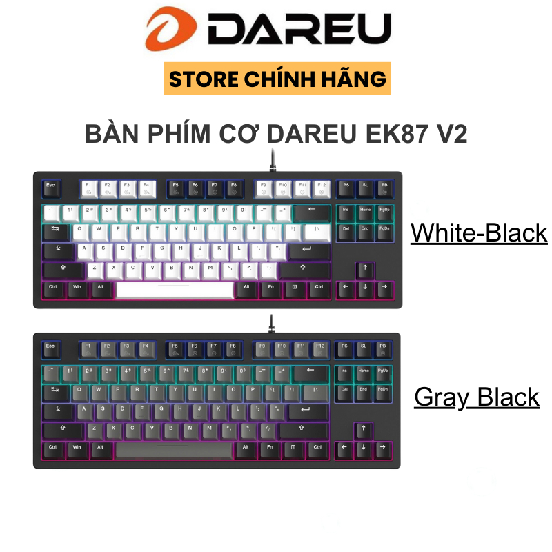 Bàn Phím Cơ Dareu EK87 Chính Hãng, Giá Tốt | Shopee Việt Nam