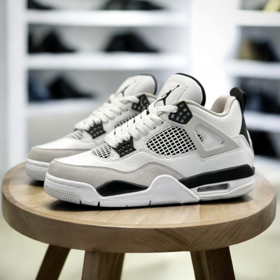 Authentic Chính Hãng Giày Nike Air Jordan 4 Military Black Sneaker ...