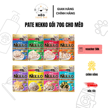 Pate Mèo NEKKO Dinh Dưỡng Dành Cho Mèo Mọi Độ Tuổi, Pate Mèo Nhiều Hương Vị